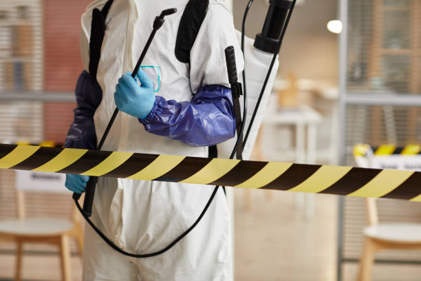 Professional Sewage Cleanup technician working in Cambridge City, IN